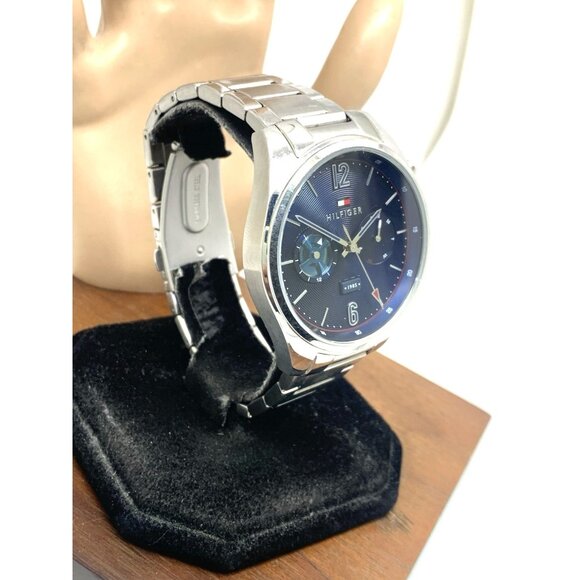 Tommy Hilfiger Men's Watch 1791551 Quartz Blue Dial Silver Stainless Steel 44mm - Picture 13 of 13